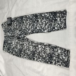 Cycle House Black and White Marble Activewear Leggings Techno lite Size Medium